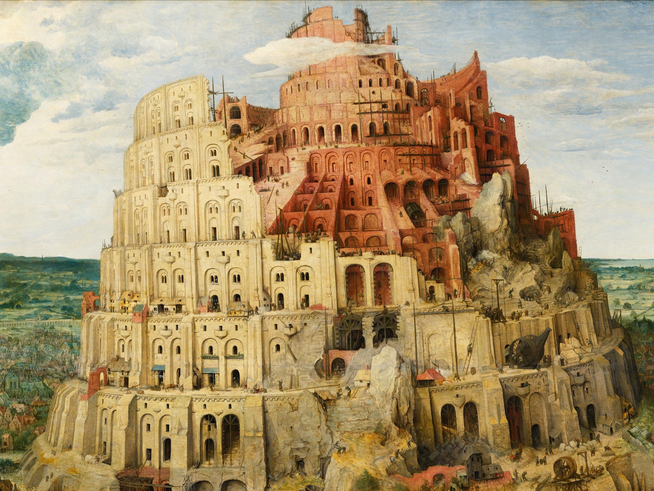 Der Turmbau zu Babel' (1563) von Pieter Bruegel dem Älteren